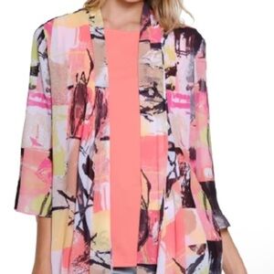 Multiples Multicolor Abstract Women's Jacket